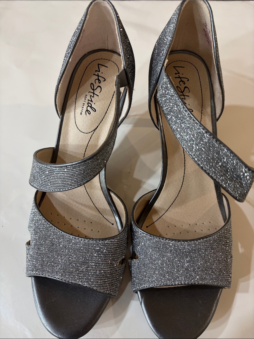 Life Stride Sandal - Black with Silver Accents